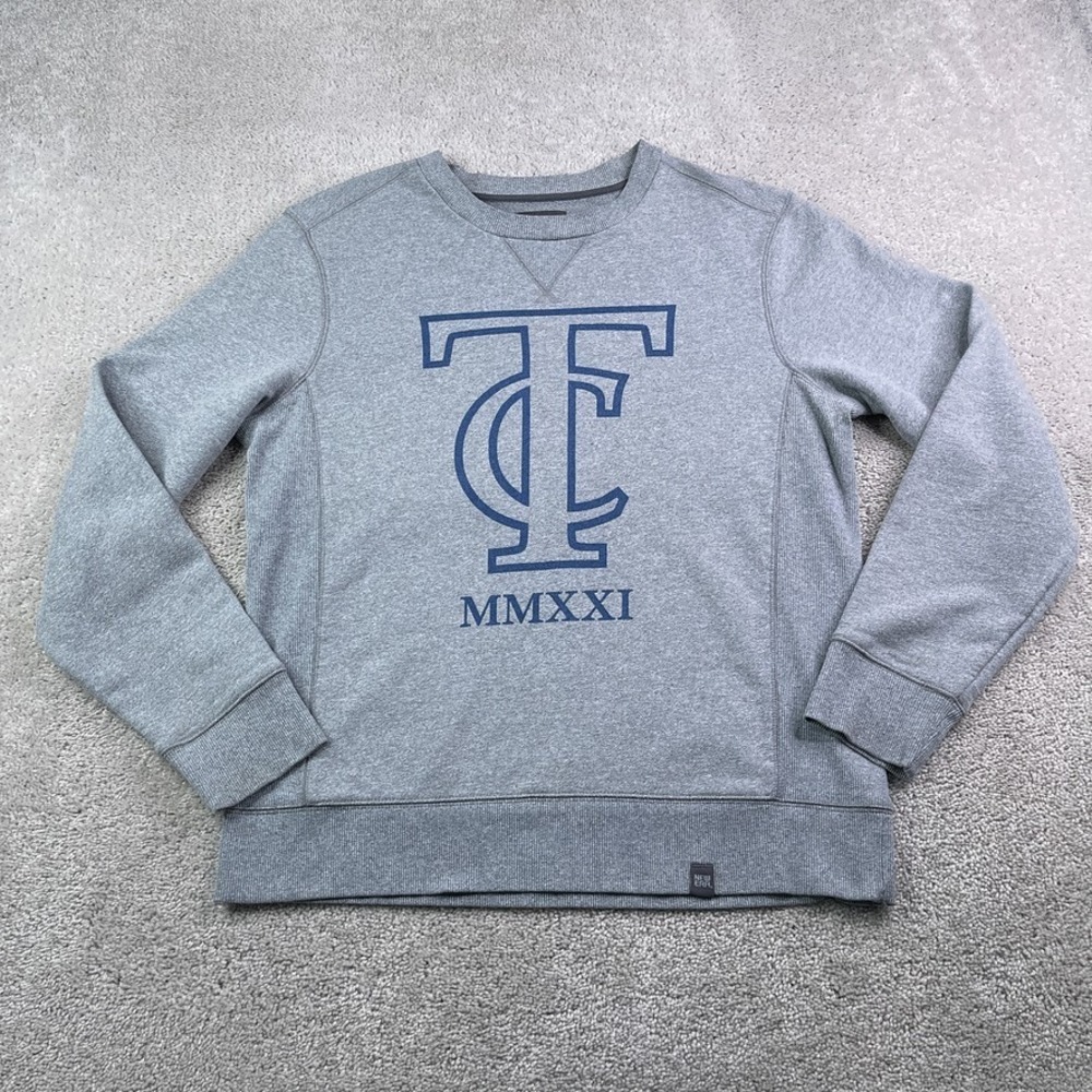 Minnesota Twins Sweatshirt Mens Large Grey New‎ Era Logo Crewneck Pullover